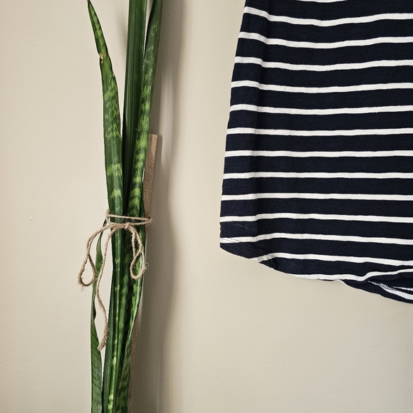 GAP | Navy Blue & White Nautical Striped Long Tee Shirt Dress - Picture 9 of 9